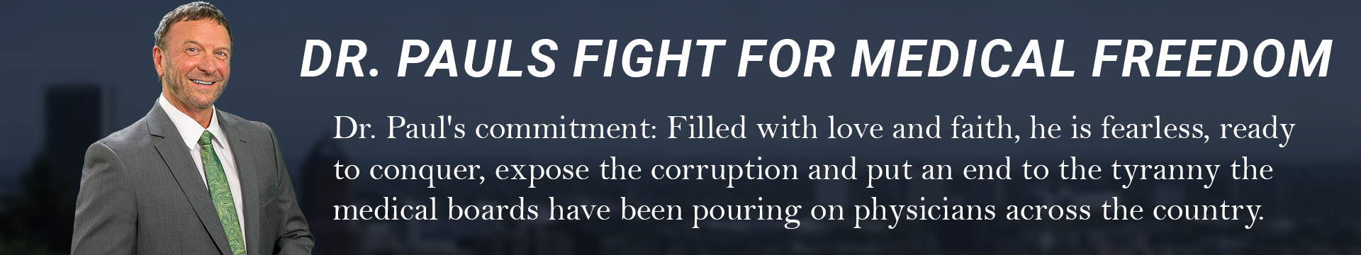 Give and support Dr. Paul's Fight